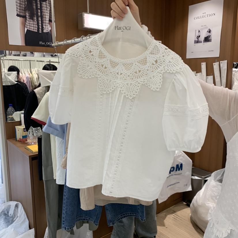 OGI韓國直郵女士新款推薦真品時尚人氣休閑職業襯衫蕾絲衫FLat OGI襯衫/蕾絲衫圖色1