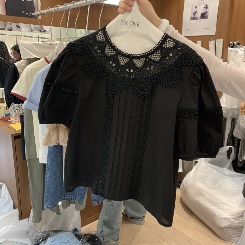 OGI韓國直郵女士新款推薦真品時尚人氣休閑職業襯衫蕾絲衫FLat OGI襯衫/蕾絲衫圖色2