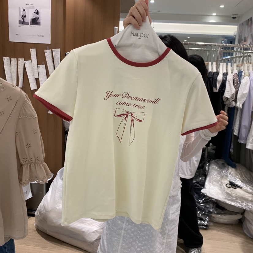 OGI東大門代購女裝新品推薦26春夏休閑熱賣真品職業人氣T恤FLat OGIT恤圖色1