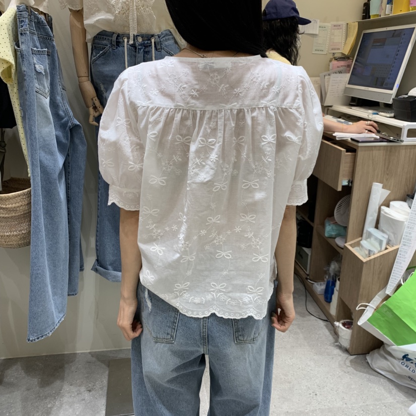 BY FLOW東大門直郵女士新款職業時尚推薦襯衫蕾絲衫復古BY FLOW襯衫/蕾絲衫