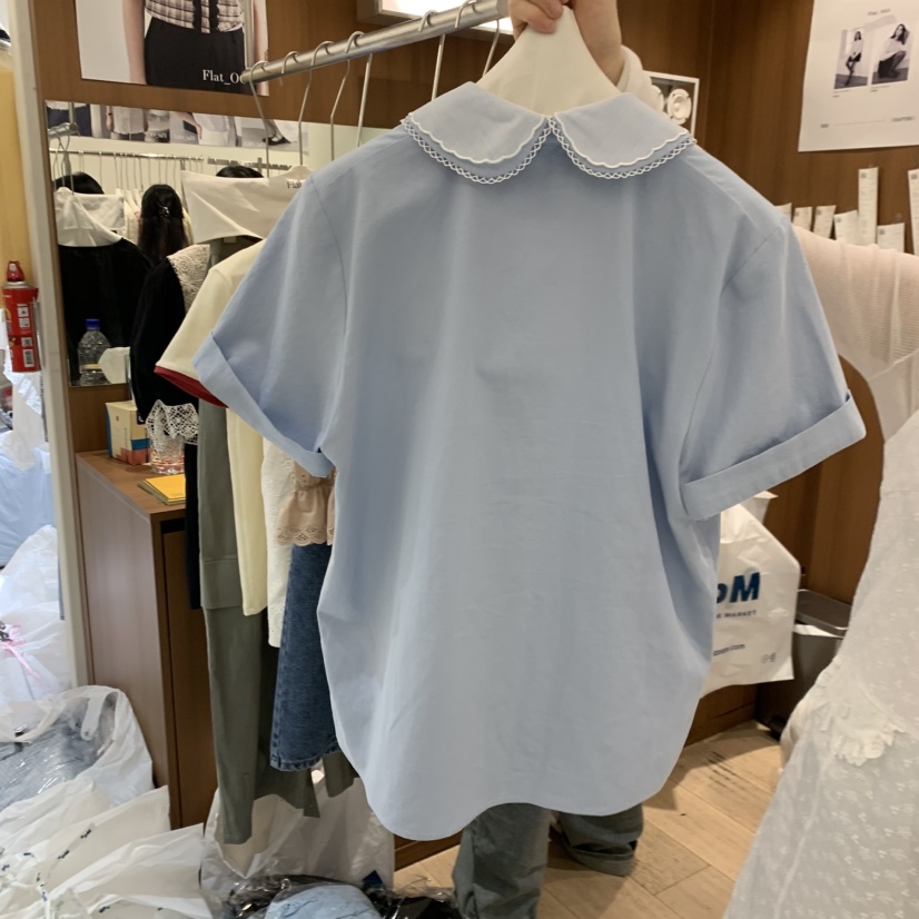 OGI東大門實拍女裝新款職業休閑推薦26春夏熱賣襯衫蕾絲衫FLat OGI襯衫/蕾絲衫