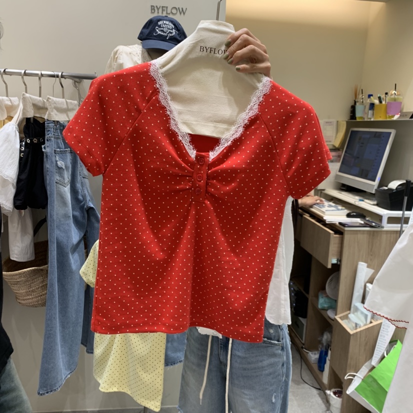 BY FLOW韓國代購女裝新品真品熱賣休閑推薦職業時尚26春夏T恤BY FLOWT恤圖色1