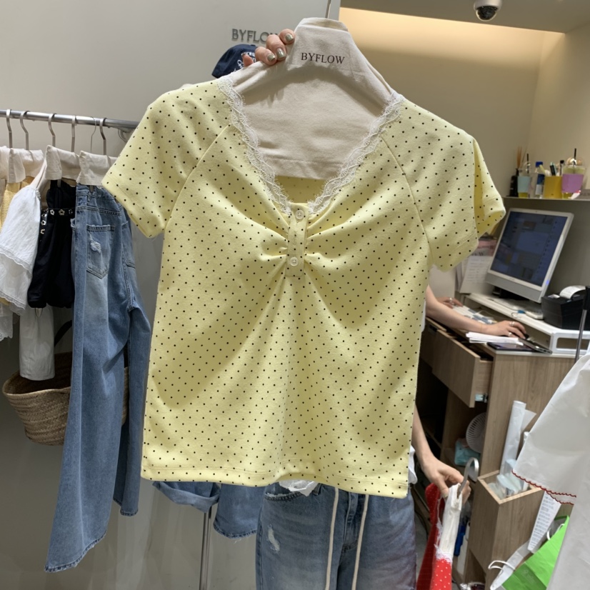 BY FLOW韓國代購女裝新品真品熱賣休閑推薦職業時尚26春夏T恤BY FLOWT恤圖色2