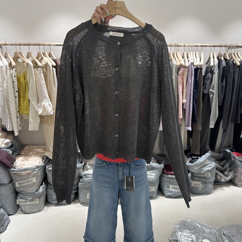 CONNAUGHT/DAILYJUD東大門代購女士新品26春夏針織衫不含內搭羊毛衫開襟CONNAUGHT/DAILYJUD針織衫圖色2