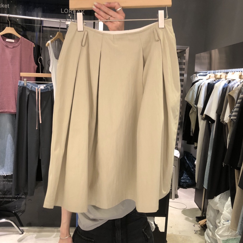 BANY ANCO東大門代購女裝新款時尚半身裙中短裙中長款褶皺BANY ANCO半身裙/中短裙圖色1