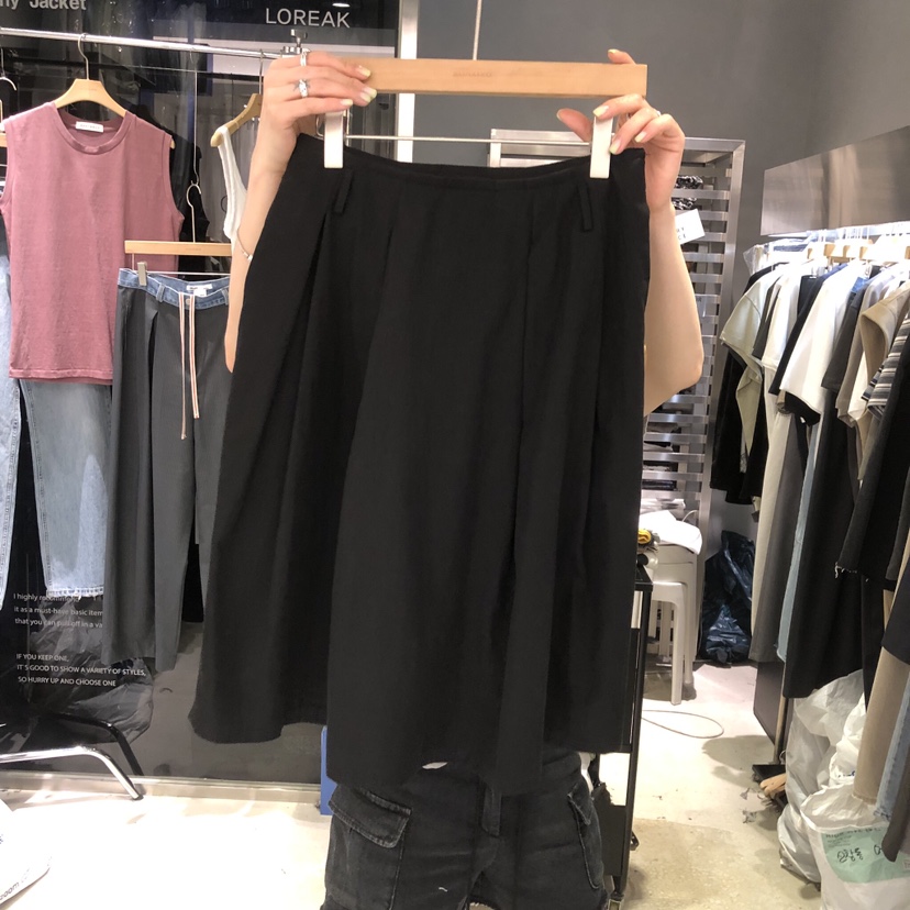 BANY ANCO東大門代購女裝新款時尚半身裙中短裙中長款褶皺BANY ANCO半身裙/中短裙圖色2