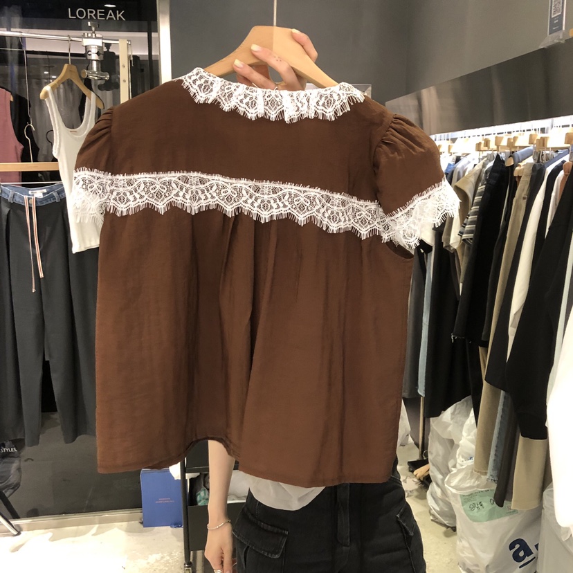 BANY ANCO韓國代購女士新款熱賣休閑襯衫蕾絲衫蕾絲開衫BANY ANCO襯衫/蕾絲衫