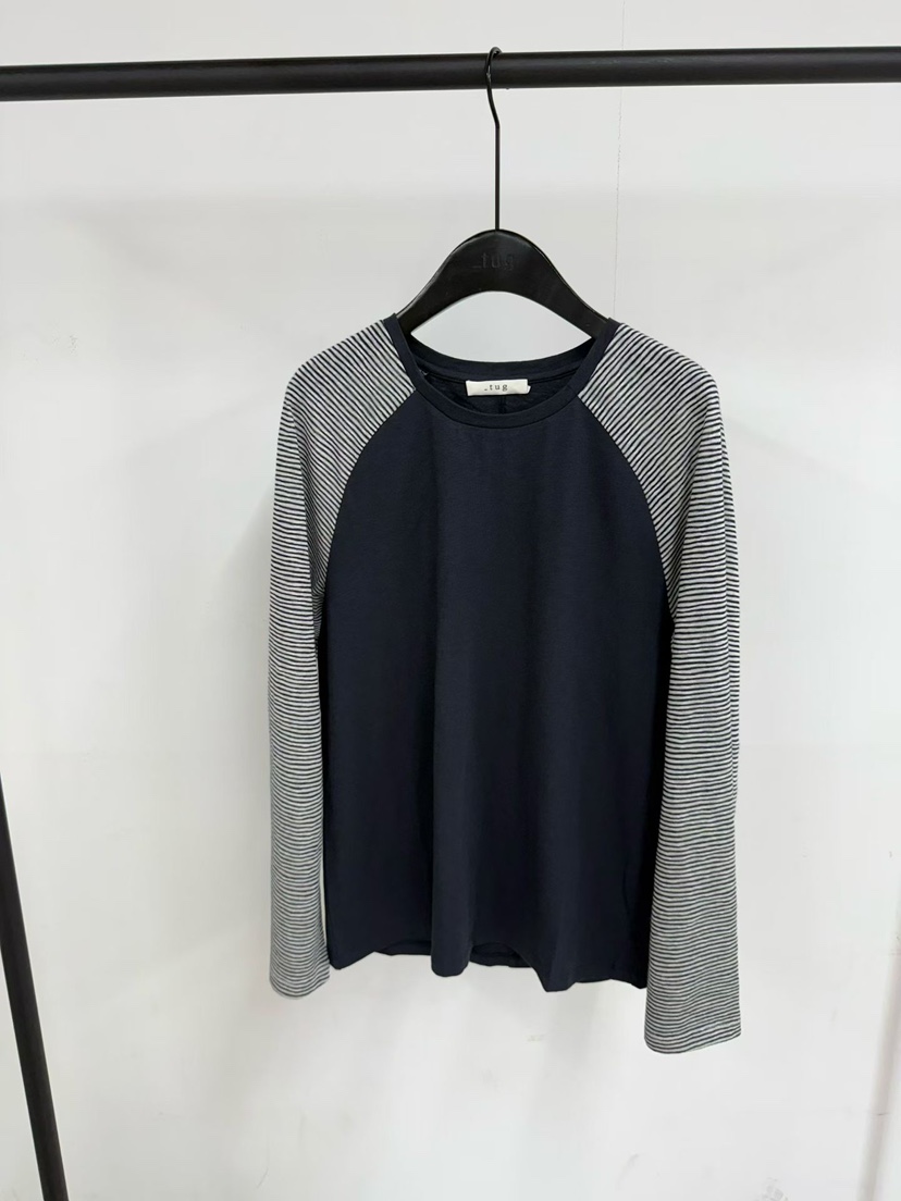 TUG東大門實拍女士新品人氣真品推薦職業26春夏長袖T恤條紋TUG長袖T恤圖色2