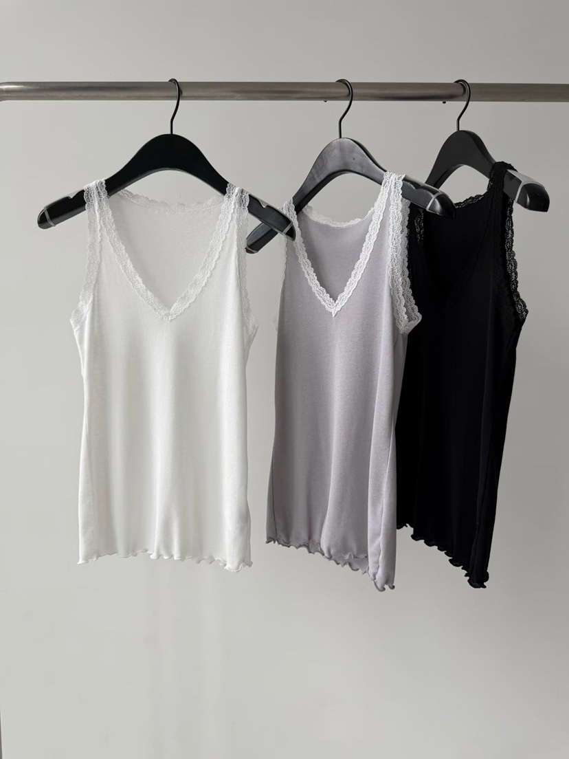 ARKIE/TAF韓國東大門代購女裝新品推薦人氣吊帶背心V領蕾絲ARKIE/TAF吊帶/背心