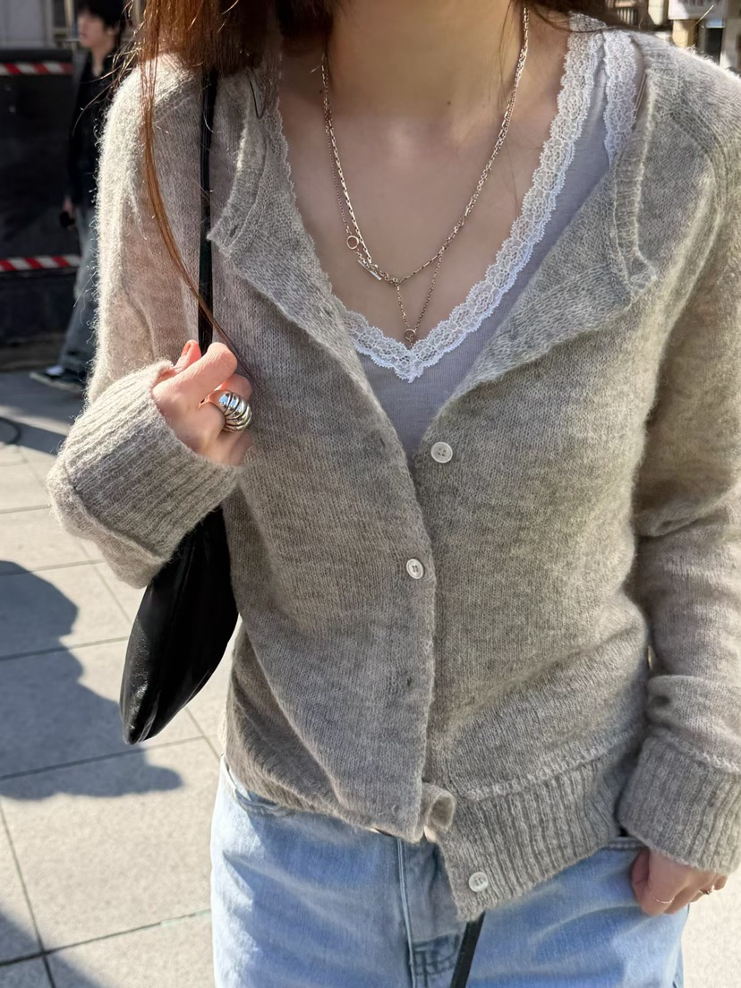 ARKIE/TAF韓國東大門代購女裝新品推薦人氣吊帶背心V領蕾絲ARKIE/TAF吊帶/背心