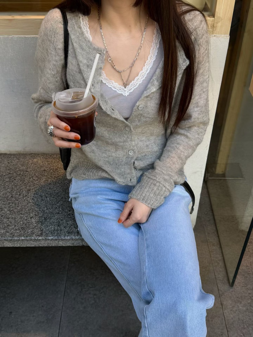 ARKIE/TAF韓國東大門代購女裝新品推薦人氣吊帶背心V領蕾絲ARKIE/TAF吊帶/背心