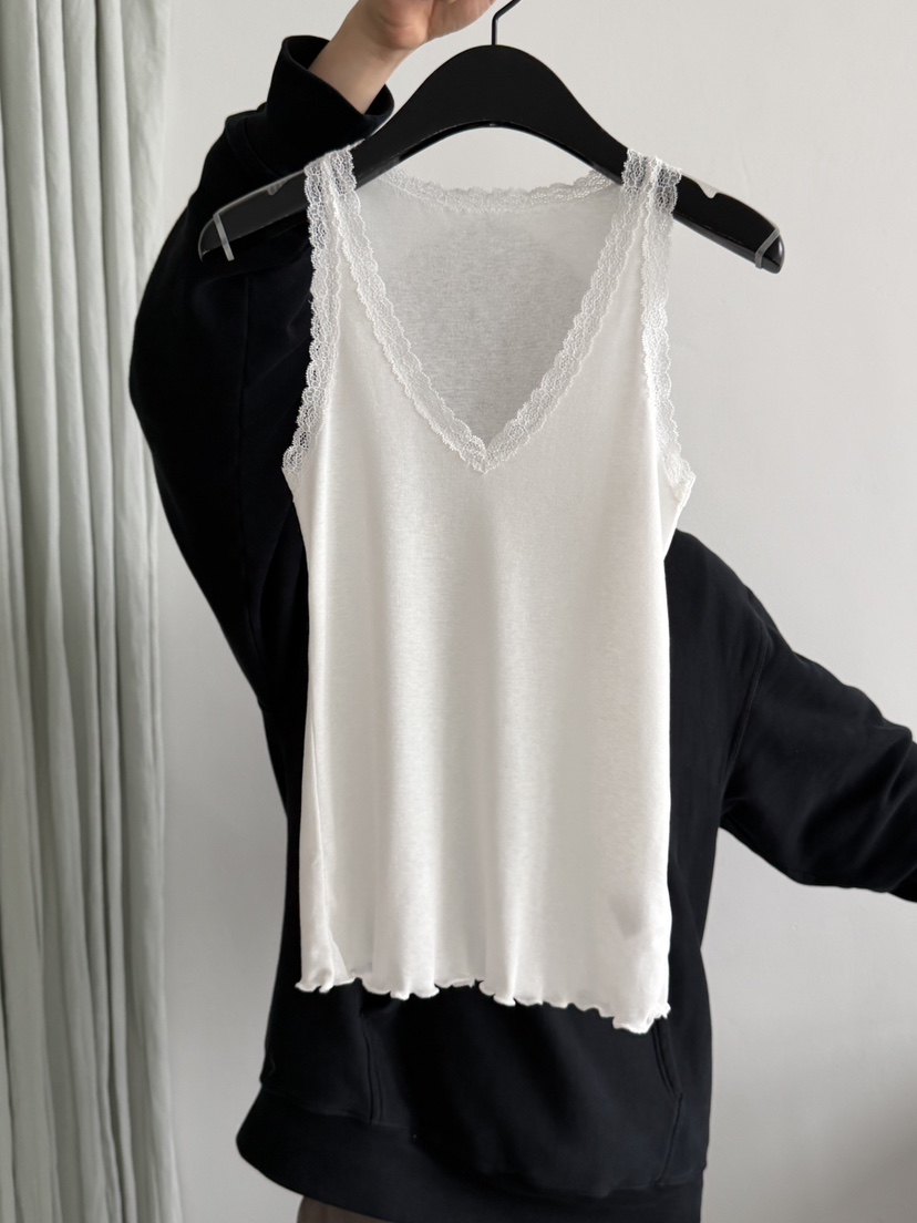 ARKIE/TAF韓國東大門代購女裝新品推薦人氣吊帶背心V領蕾絲ARKIE/TAF吊帶/背心圖色1