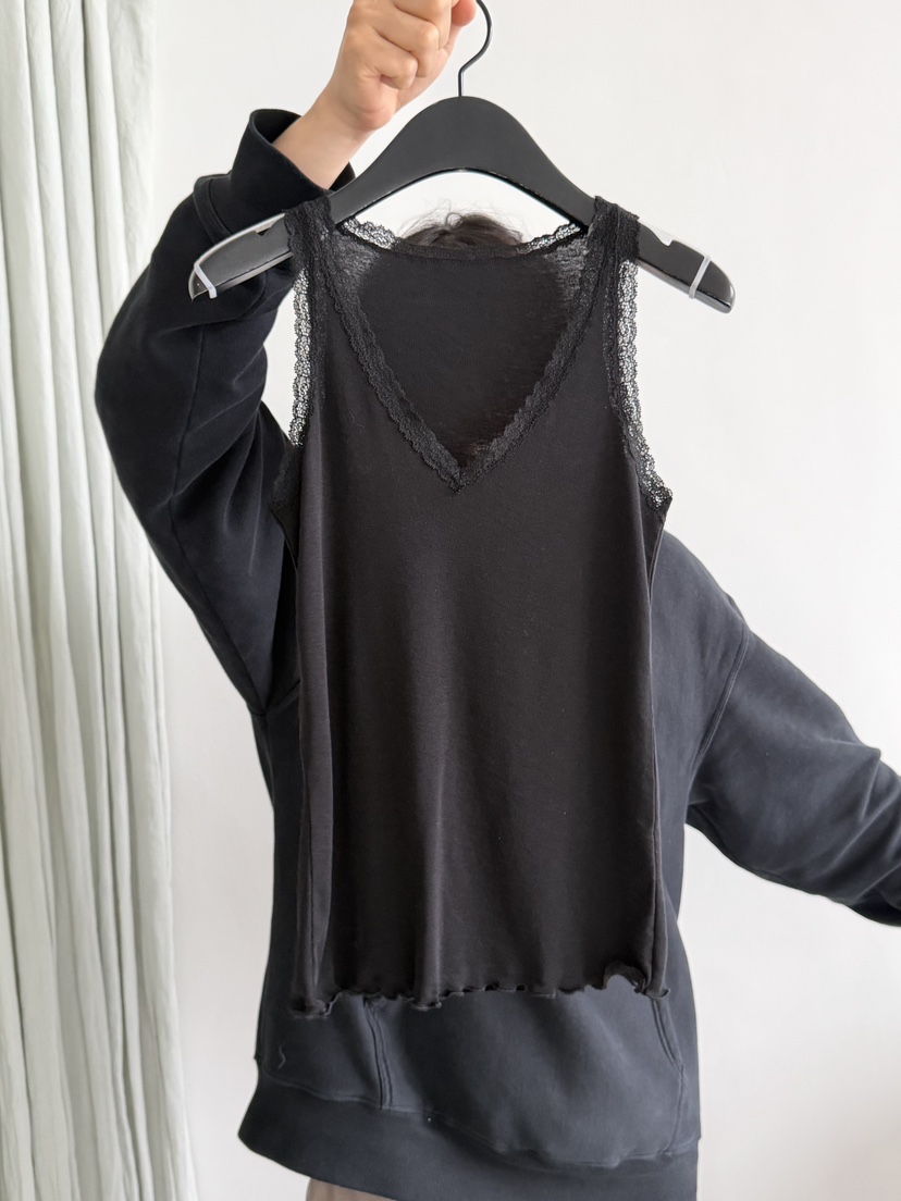 ARKIE/TAF韓國東大門代購女裝新品推薦人氣吊帶背心V領蕾絲ARKIE/TAF吊帶/背心圖色3