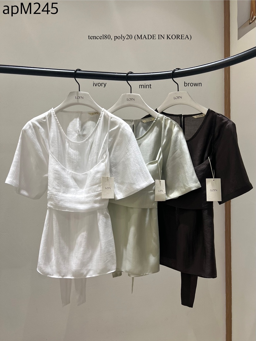 LOFN韓國代購女裝新品休閑人氣時尚26春夏職業襯衫蕾絲衫LOFN襯衫/蕾絲衫