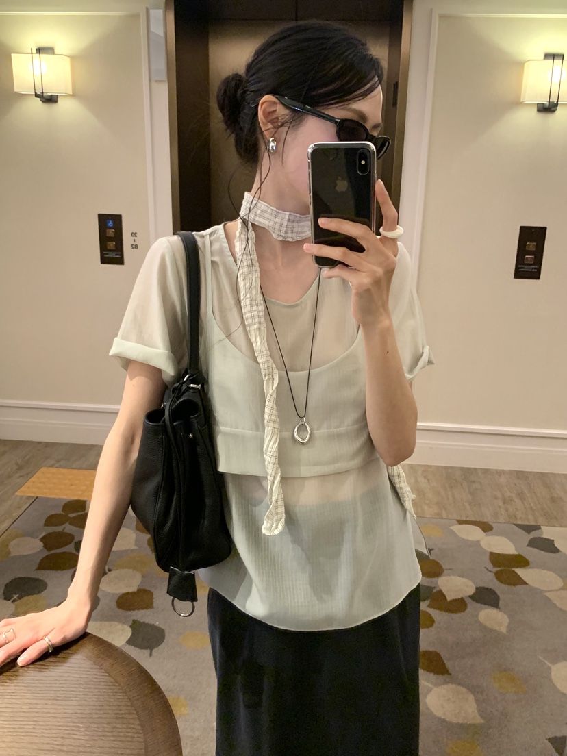 LOFN韓國代購女裝新品休閑人氣時尚26春夏職業襯衫蕾絲衫LOFN襯衫/蕾絲衫