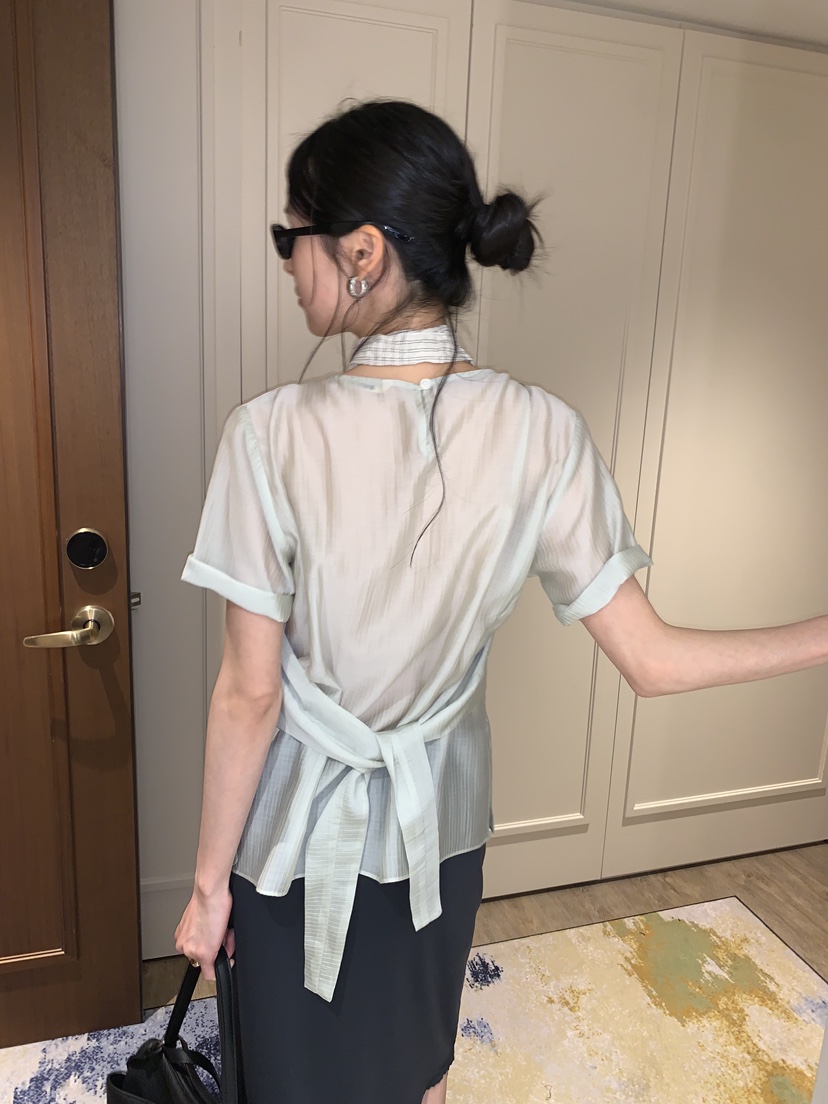 LOFN韓國代購女裝新品休閑人氣時尚26春夏職業襯衫蕾絲衫LOFN襯衫/蕾絲衫