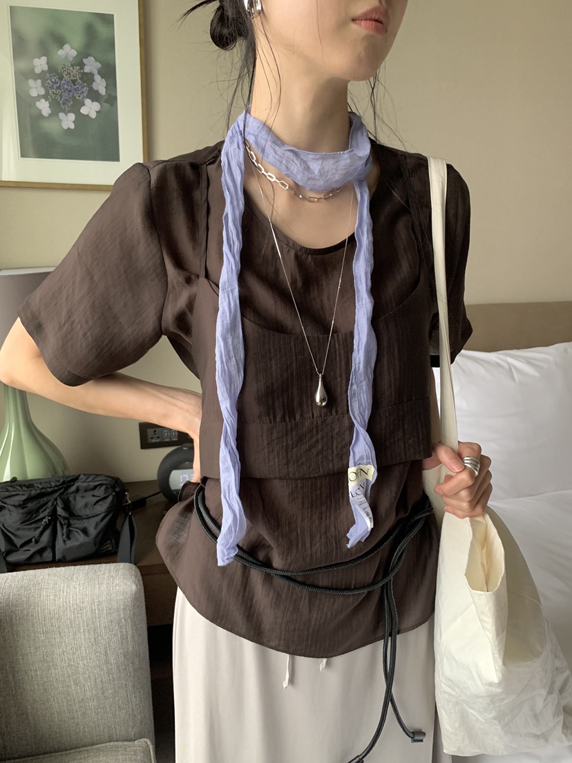 LOFN韓國代購女裝新品休閑人氣時尚26春夏職業襯衫蕾絲衫LOFN襯衫/蕾絲衫