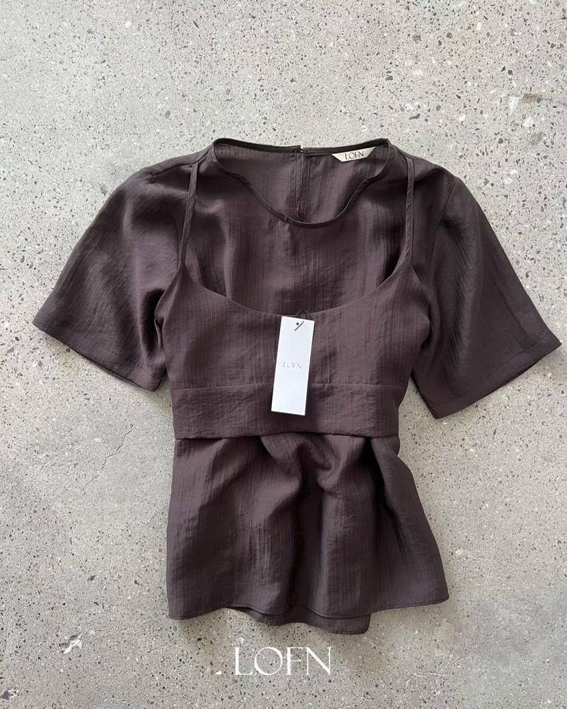 LOFN韓國代購女裝新品休閑人氣時尚26春夏職業襯衫蕾絲衫LOFN襯衫/蕾絲衫圖色3