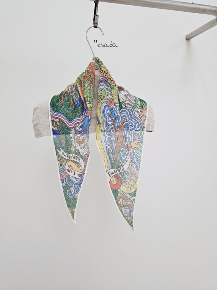 EBADA韓國直郵女士新款人氣休閑時尚推薦圍巾披肩絲綢亞麻EBADA圍巾/披肩