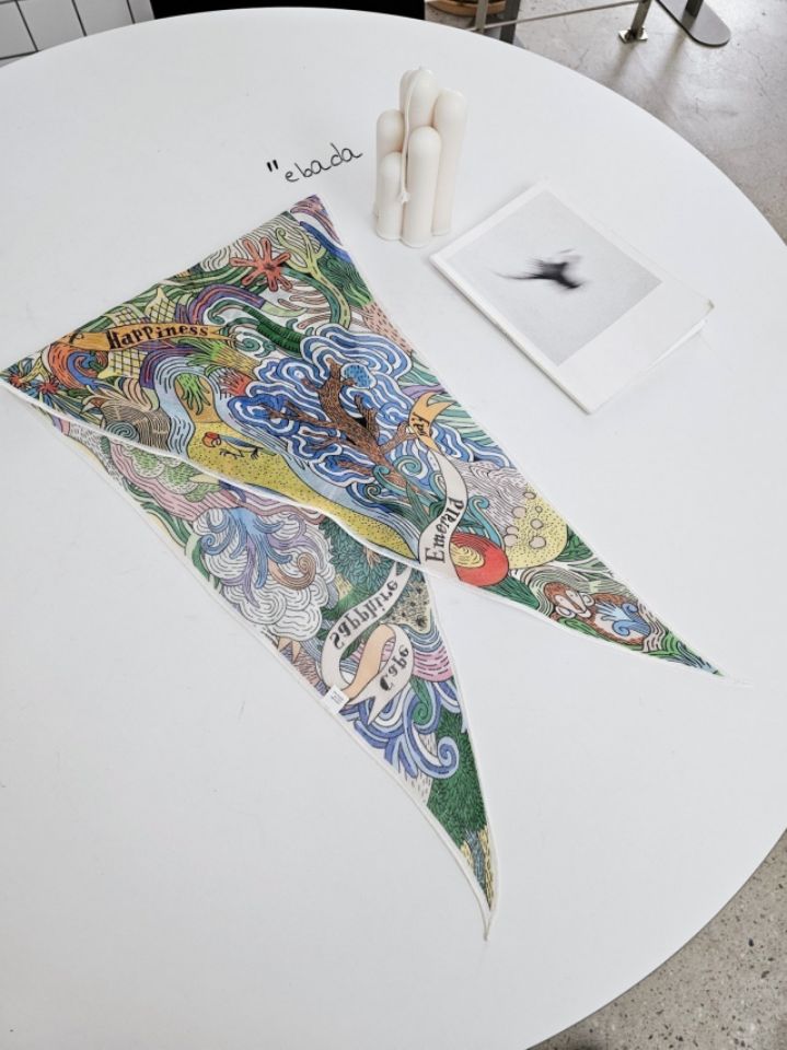 EBADA韓國直郵女士新款人氣休閑時尚推薦圍巾披肩絲綢亞麻EBADA圍巾/披肩