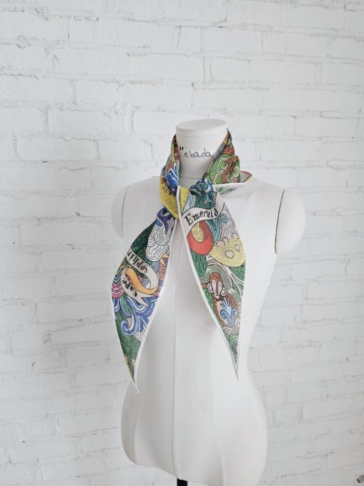 EBADA韓國直郵女士新款人氣休閑時尚推薦圍巾披肩絲綢亞麻EBADA圍巾/披肩圖色1