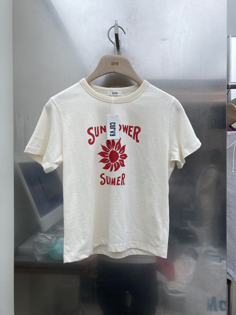 CURVY韓國東大門直郵女士新款職業時尚休閑26春夏推薦T恤CURVYT恤圖色2