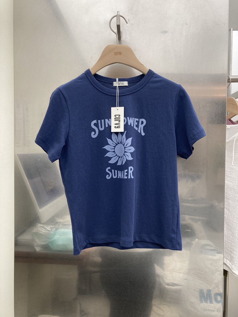 CURVY韓國東大門直郵女士新款職業時尚休閑26春夏推薦T恤CURVYT恤圖色4