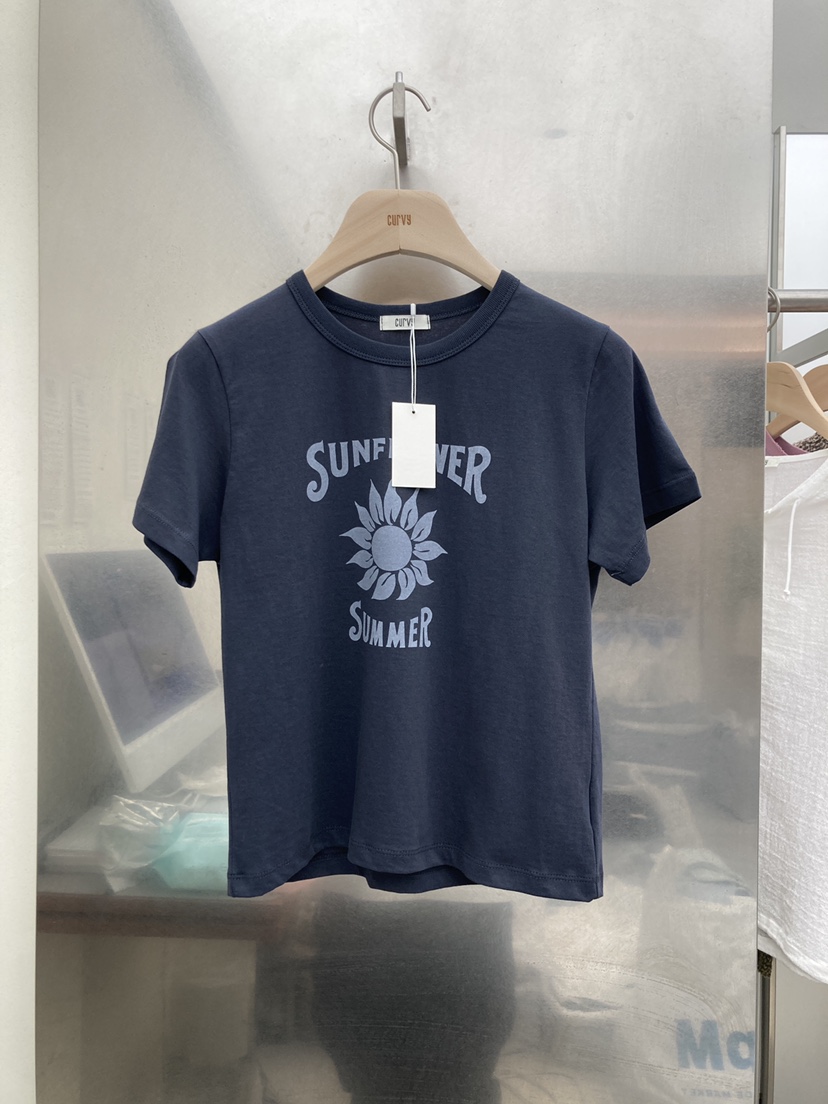 CURVY韓國東大門直郵女士新款職業時尚休閑26春夏推薦T恤CURVYT恤圖色5