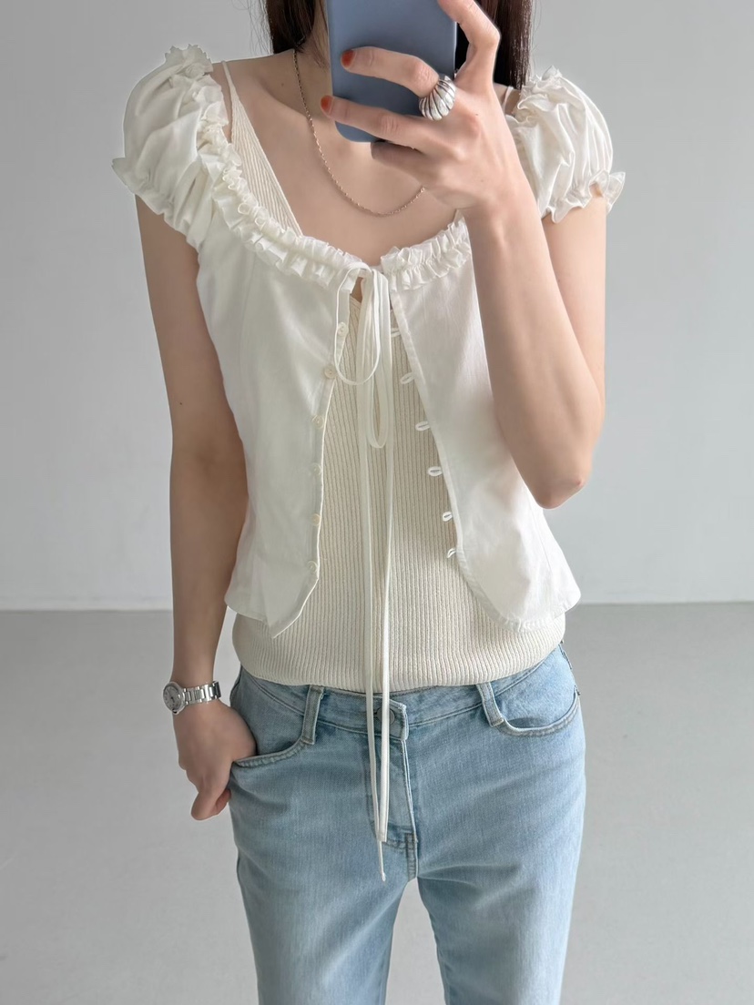 ARKIE/TAF韓國東大門直郵女裝新品26春夏人氣襯衫蕾絲衫ARKIE/TAF襯衫/蕾絲衫