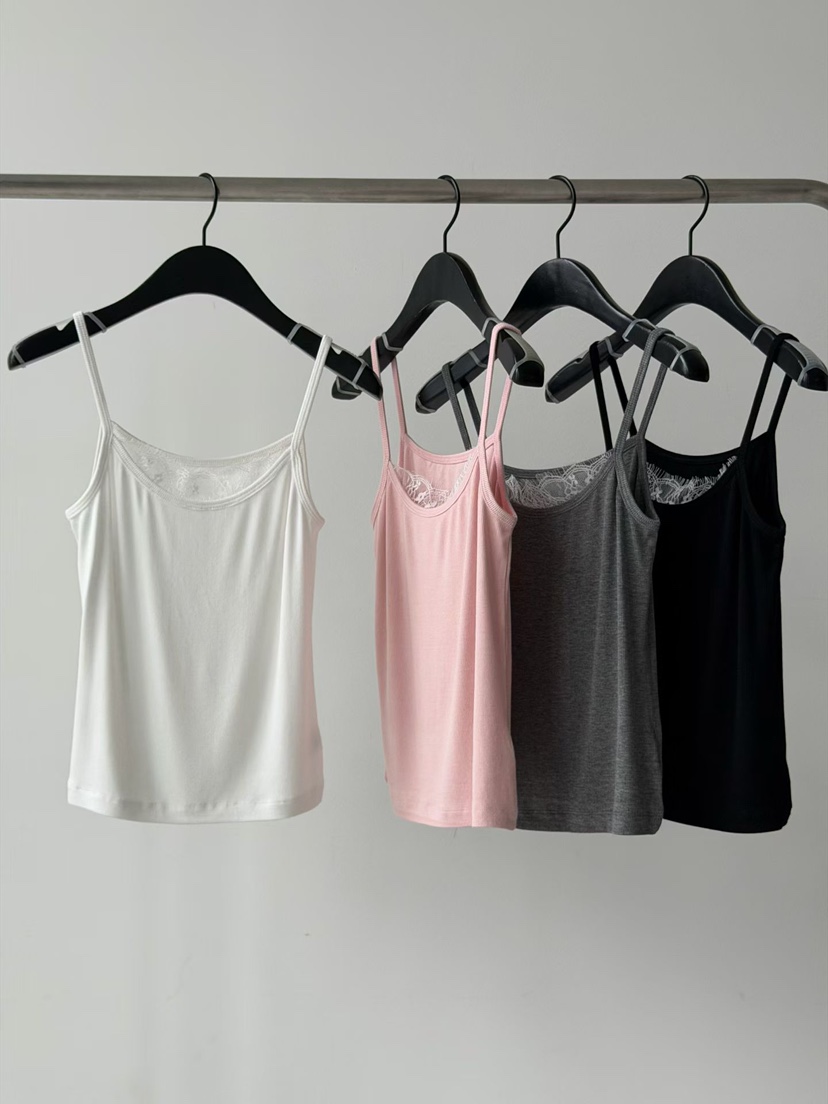 ARKIE/TAF韓國直郵女裝新品26春夏人氣吊帶背心蕾絲羅紋ARKIE/TAF吊帶/背心