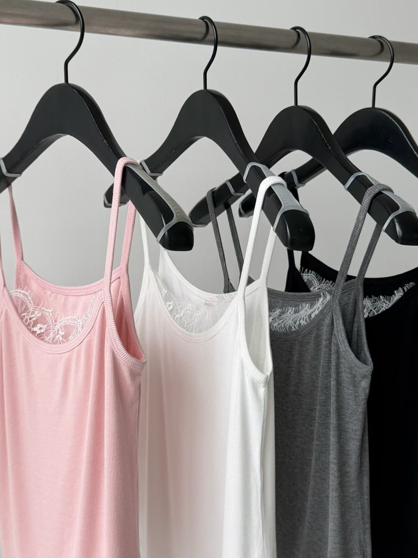 ARKIE/TAF韓國直郵女裝新品26春夏人氣吊帶背心蕾絲羅紋ARKIE/TAF吊帶/背心