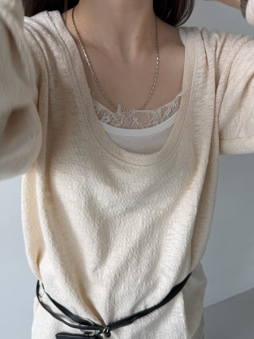 ARKIE/TAF韓國直郵女裝新品26春夏人氣吊帶背心蕾絲羅紋ARKIE/TAF吊帶/背心