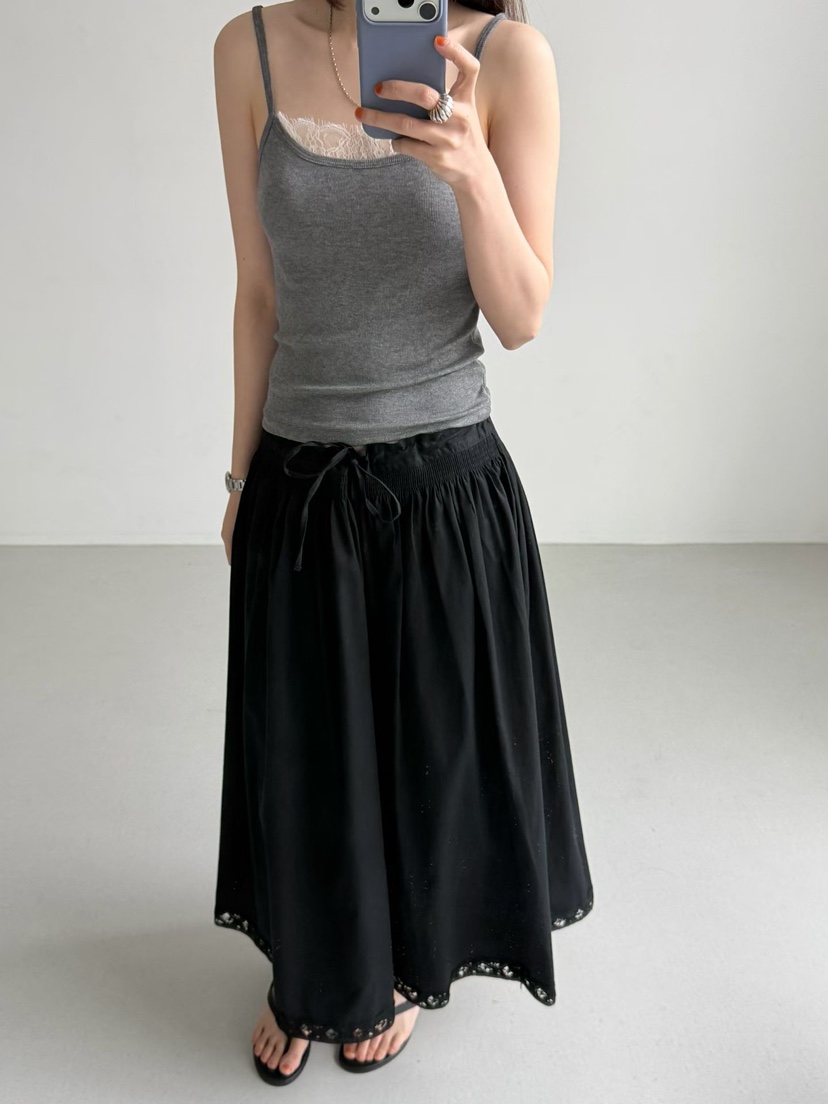 ARKIE/TAF韓國直郵女裝新品26春夏人氣吊帶背心蕾絲羅紋ARKIE/TAF吊帶/背心