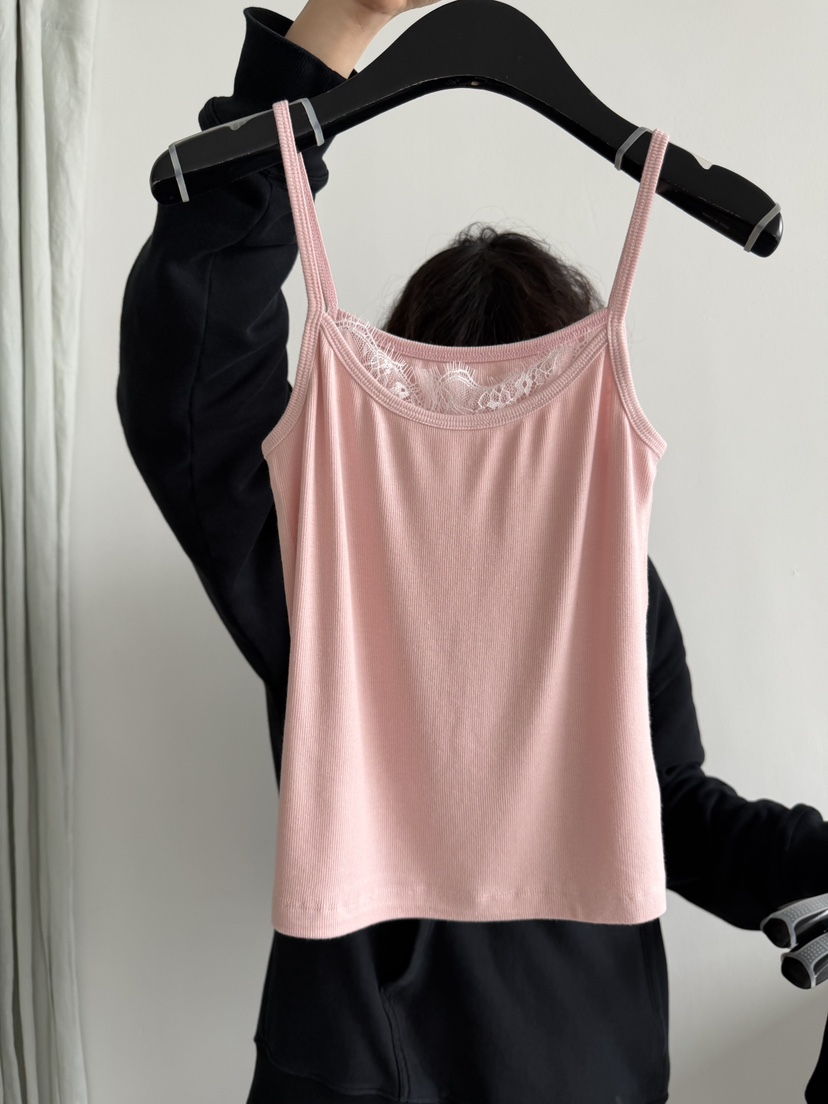 ARKIE/TAF韓國直郵女裝新品26春夏人氣吊帶背心蕾絲羅紋ARKIE/TAF吊帶/背心圖色2