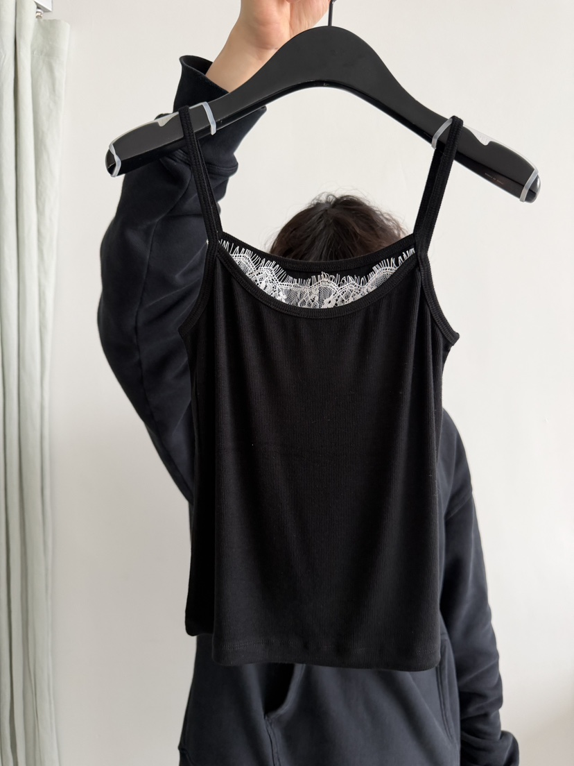 ARKIE/TAF韓國直郵女裝新品26春夏人氣吊帶背心蕾絲羅紋ARKIE/TAF吊帶/背心圖色4