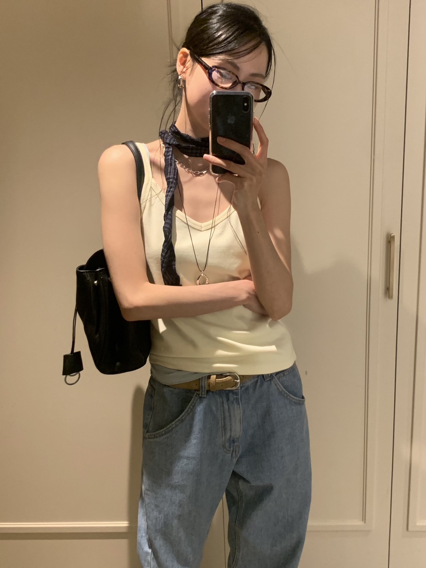 LOFN韓國直郵女士新款推薦時尚人氣熱賣26春夏職業吊帶背心LOFN吊帶/背心