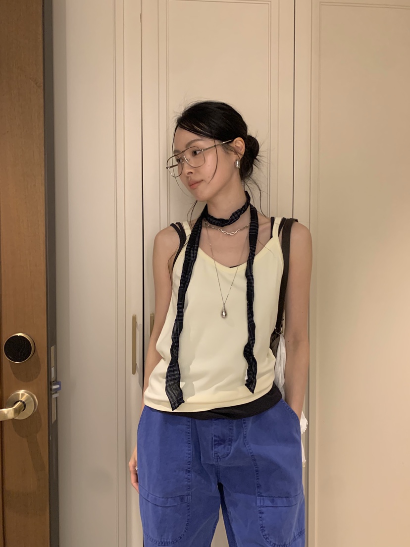 LOFN韓國直郵女士新款推薦時尚人氣熱賣26春夏職業吊帶背心LOFN吊帶/背心