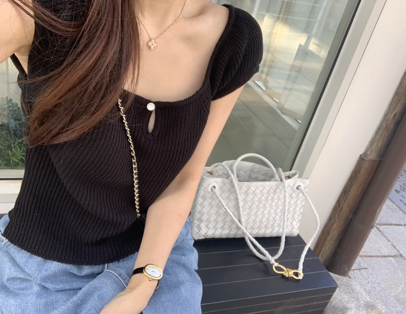 LA CREME韓國東大門代購女士新款26春夏推薦熱賣針織衫雙面LA CREME針織衫