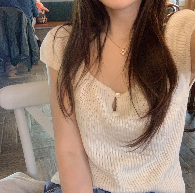 LA CREME韓國東大門代購女士新款26春夏推薦熱賣針織衫雙面LA CREME針織衫