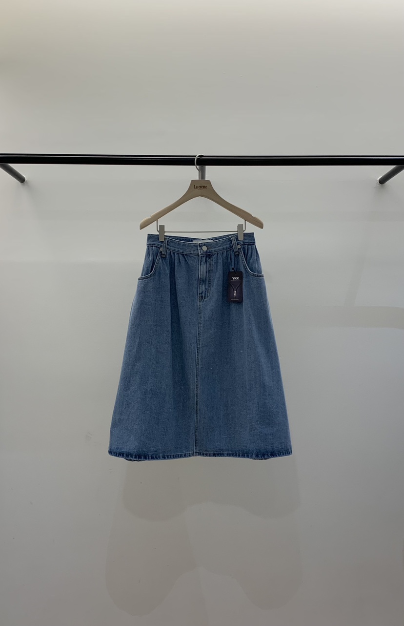 LA CREME韓國直郵實拍女裝新款休閑推薦半身裙中短裙褶皺LA CREME半身裙/中短裙圖色1