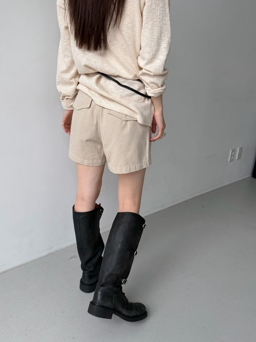 ARKIE/TAF韓國東大門直郵女士新品26春夏人氣短褲人字紋ARKIE/TAF短褲