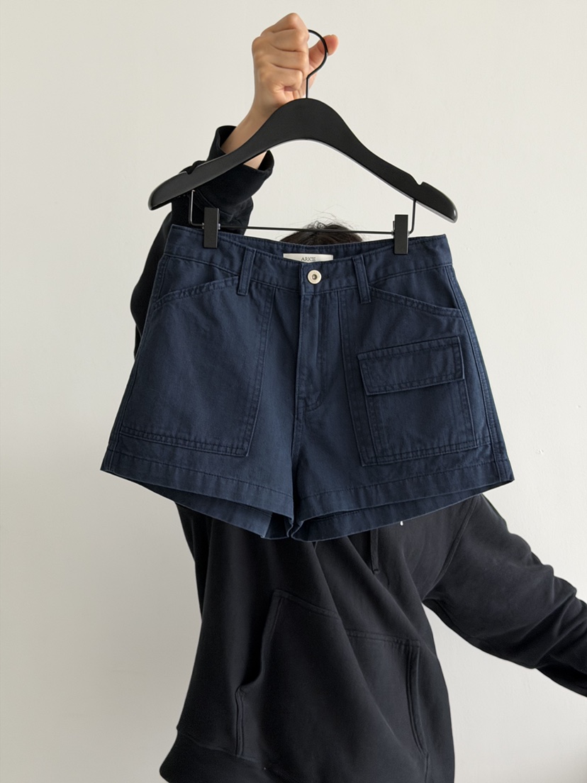 ARKIE/TAF韓國東大門直郵女士新品26春夏人氣短褲人字紋ARKIE/TAF短褲圖色2