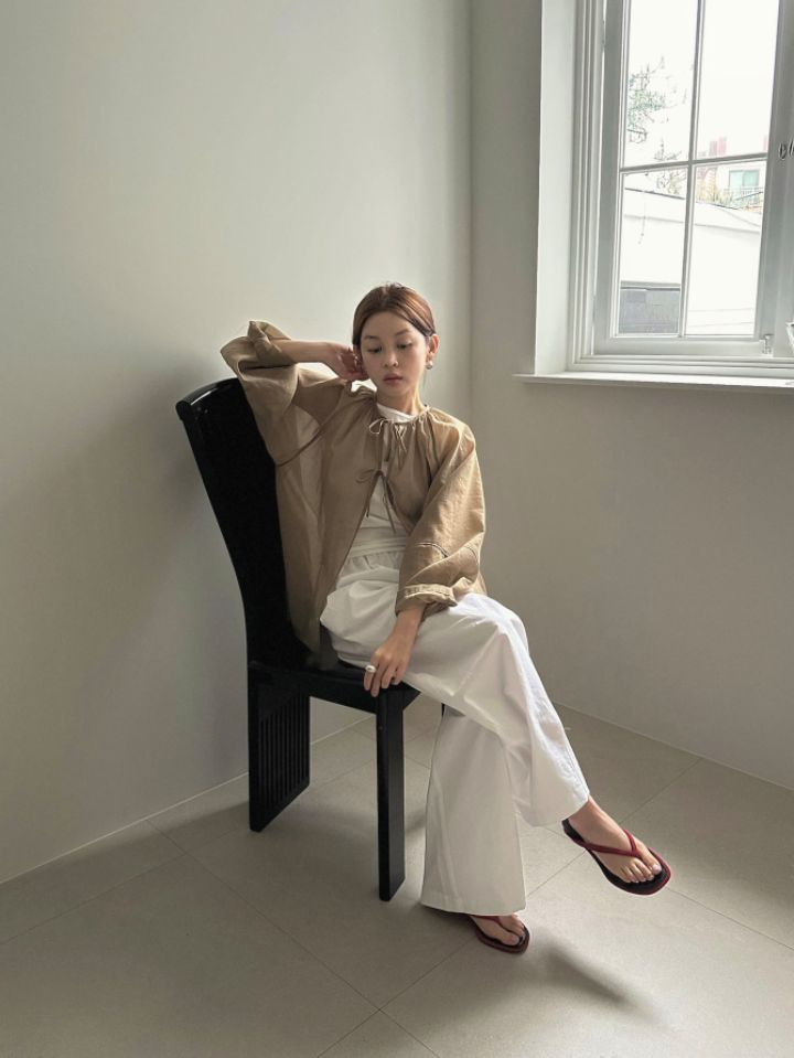 MARE韓國直郵實拍女士新品推薦休閑人氣時尚襯衫蕾絲衫褶皺MARE襯衫/蕾絲衫