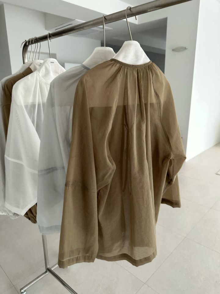 MARE韓國直郵實拍女士新品推薦休閑人氣時尚襯衫蕾絲衫褶皺MARE襯衫/蕾絲衫