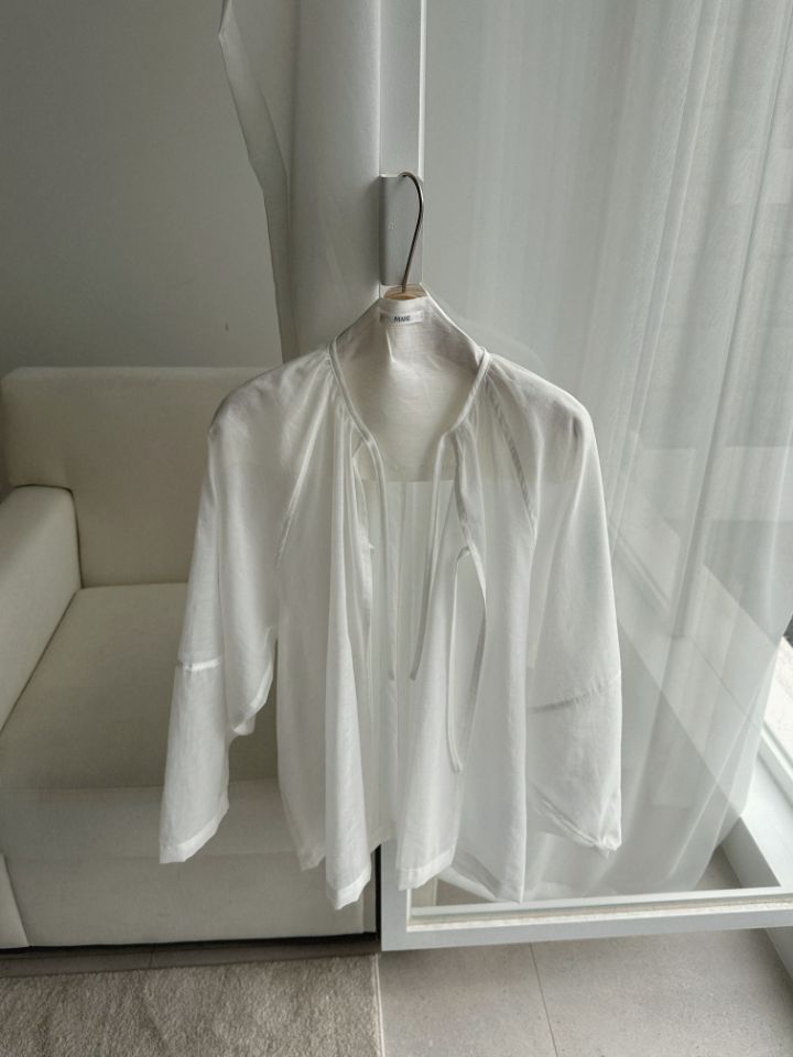 MARE韓國直郵實拍女士新品推薦休閑人氣時尚襯衫蕾絲衫褶皺MARE襯衫/蕾絲衫圖色1