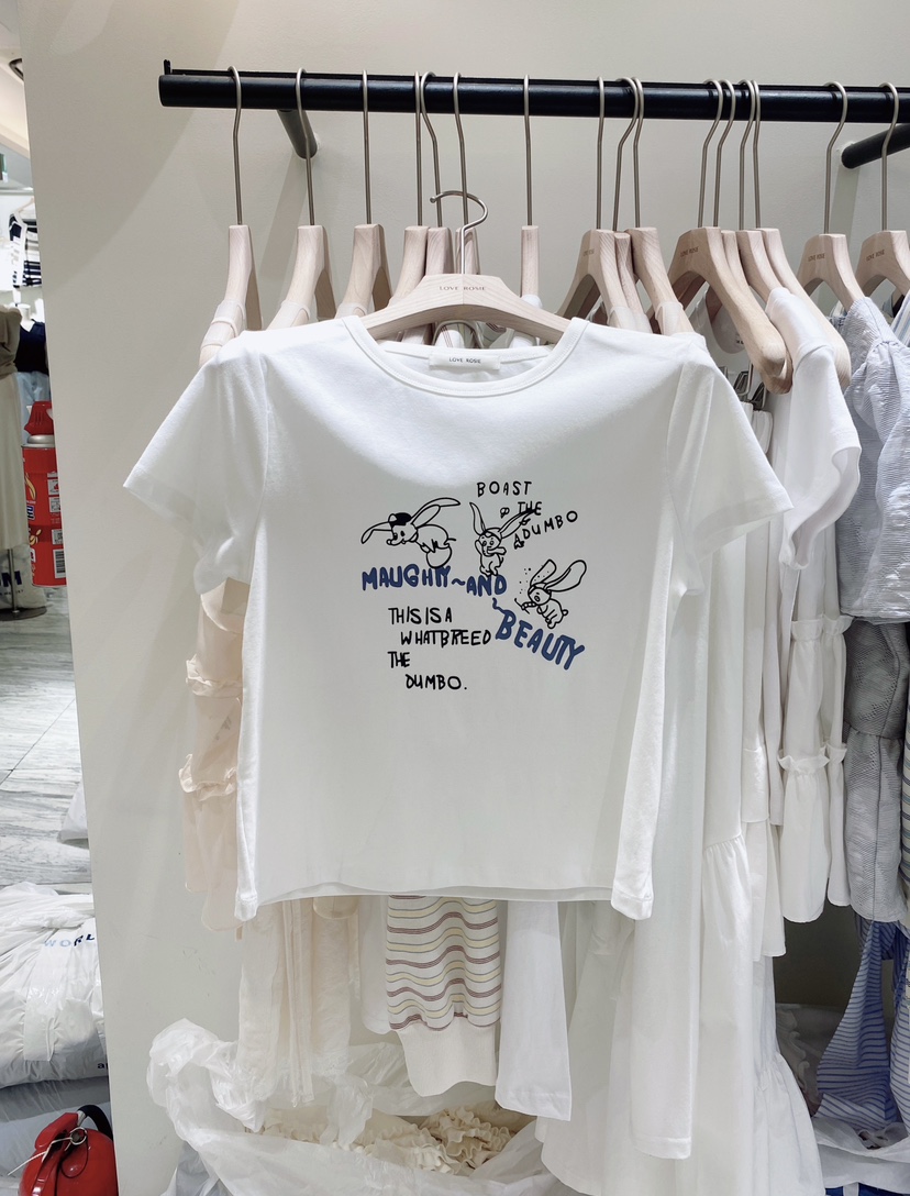 LOVE ROSIE韓國東大門直郵女士新品休閑人氣職業26春夏T恤LOVE ROSIET恤圖色1