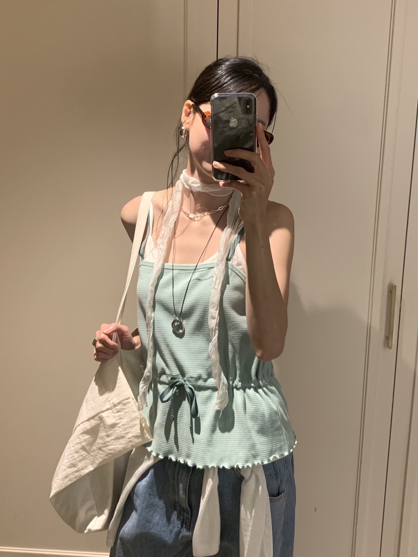 LOFN韓國代購女裝新款人氣26春夏休閑職業熱賣時尚吊帶背心LOFN吊帶/背心