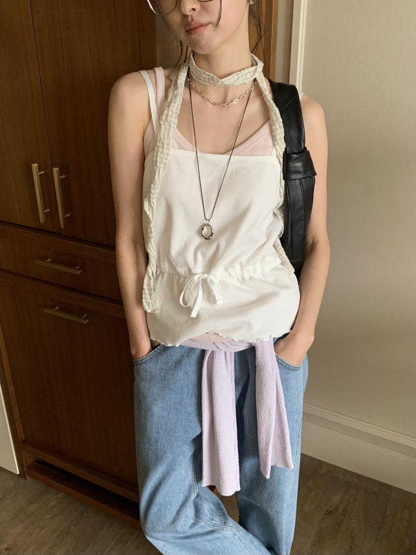 LOFN韓國代購女裝新款人氣26春夏休閑職業熱賣時尚吊帶背心LOFN吊帶/背心