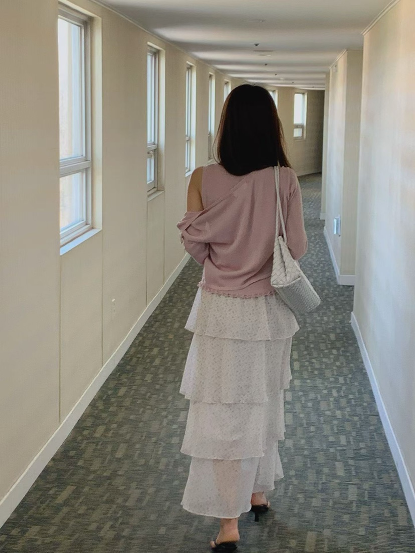 LA CREME韓國直郵實拍女裝新款熱賣26春夏推薦長裙花朵雪紡LA CREME長裙