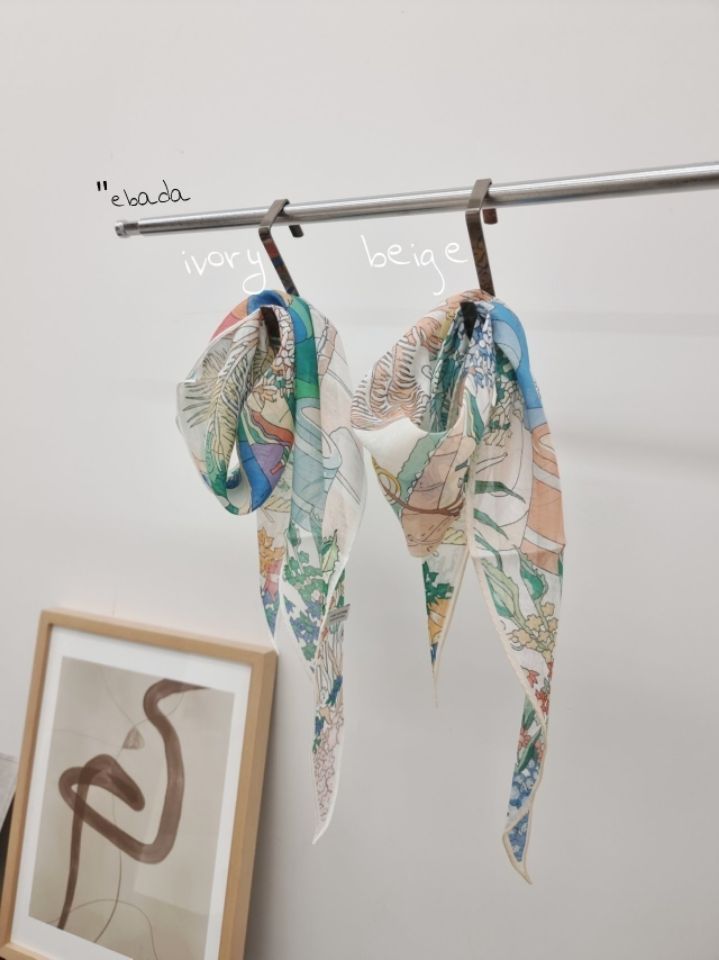 EBADA韓國直郵女士新品熱賣時尚職業人氣26春夏圍巾披肩絲綢EBADA圍巾/披肩